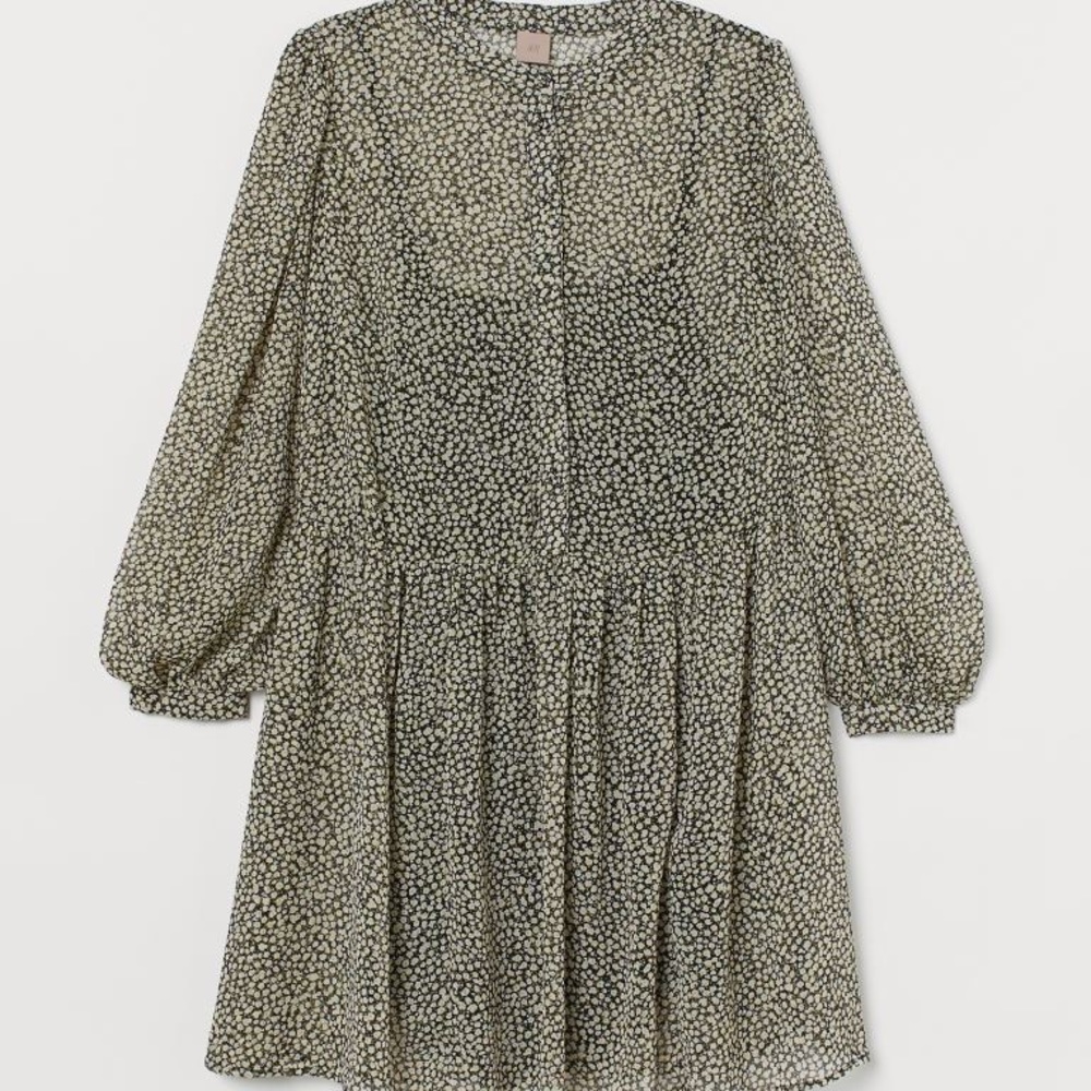 H&M 3x Black Floral Dress